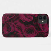 Dunkelrote magenta burgundy-Rose Case-Mate iPhone Hülle (Rückseite (Horizontal))
