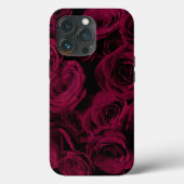 Dunkelrote magenta burgundy-Rose Case-Mate iPhone Hülle (Rückseite)