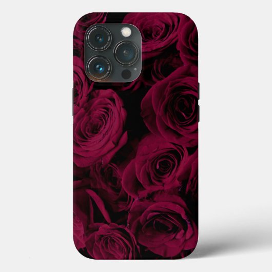 Dunkelrote magenta burgundy-Rose Case-Mate iPhone Hülle (Rückseite)