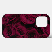 Dunkelrote magenta burgundy-Rose Case-Mate iPhone Hülle (Rückseite (Horizontal))