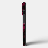 Dunkelrote magenta burgundy-Rose Case-Mate iPhone Hülle (Rückseite / Links)