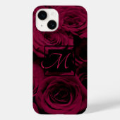 Dunkelrote magenta burgundy-Rose Case-Mate iPhone Hülle (Rückseite)