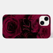 Dunkelrote magenta burgundy-Rose Case-Mate iPhone Hülle (Rückseite (Horizontal))