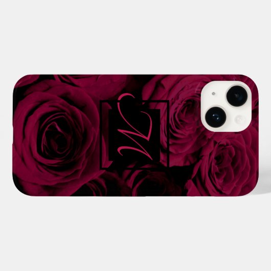 Dunkelrote magenta burgundy-Rose Case-Mate iPhone Hülle (Rückseite (Horizontal))