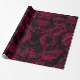 Dunkelrote magenta burgundy-Rose Geschenkpapier