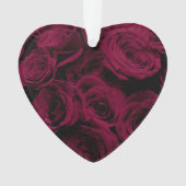 Dunkelrote magenta burgundy-Rose Ornament (Vorderseite)