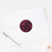 Dunkelrote magenta burgundy-Rose Runder Aufkleber (Umschlag)