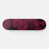 Dunkelrote magenta burgundy-Rose Skateboard (Horizontal)