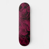 Dunkelrote magenta burgundy-Rose Skateboard (Vorderseite)