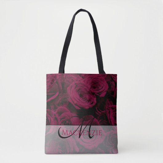 Dunkelrote magenta burgundy-Rose Tasche (Vorderseite)