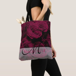 Dunkelrote magenta burgundy-Rose Tasche