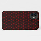 Dunkelrote, moderne Blumengrafik nahtlos Case-Mate iPhone Hülle (Rückseite (Horizontal))
