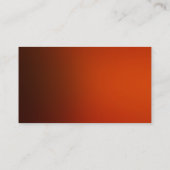 Dunkelrote Orange Schlicht-moderne Visitenkarte (Rückseite)