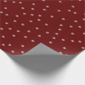 Dunkelrote Perlen Geschenkpapier (Ecke)