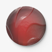 dunkelrote Plastikstruktur Pappteller (Vorderseite)
