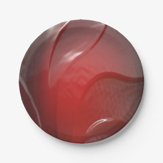 dunkelrote Plastikstruktur Pappteller (Vorderseite)