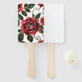 Dunkelrote Rosen Fächerset Fächer (Vorne und Hinten)