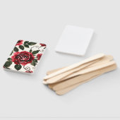 Dunkelrote Rosen Fächerset Fächer (Non-assembled)