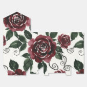 Dunkelrote Rosen Florale Geschenkbox Geschenkschachtel (Ungefaltet)