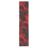 Dunkelrote Rosen für Sie Kurzer Tischläufer (Vorderseite)
