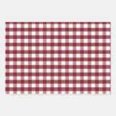 Dunkelrote, rustikale Urlaubsmuster Holzbäume Kari Geschenkpapier Set (Vorderseite 3)