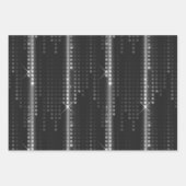 Dunkelrote Schwarzpolka-Dots-Matrix gemustert Geschenkpapier Set (Vorderseite 3)