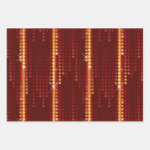 Dunkelrote Schwarzpolka-Dots-Matrix gemustert Geschenkpapier Set (Vorderseite)