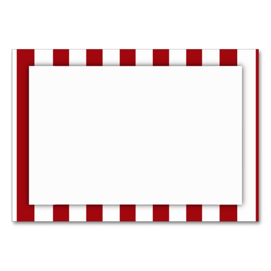 Dunkelrote Streifen (2. Farbe hinzufügen) Tischnummer (Vorderseite)