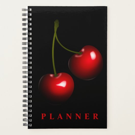 Dunkelrote süße Kirschen - Wählen Sie Ihre Farbe Planer (Vorderseite)