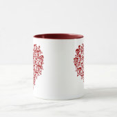 Dunkelrote Tasse des Schädelherzes (Zentrum)