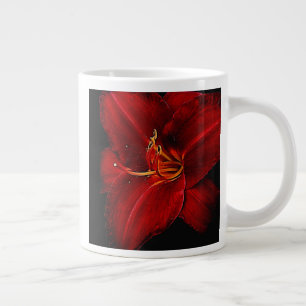Dunkelrote Tiger-Lilie Jumbo-Tasse