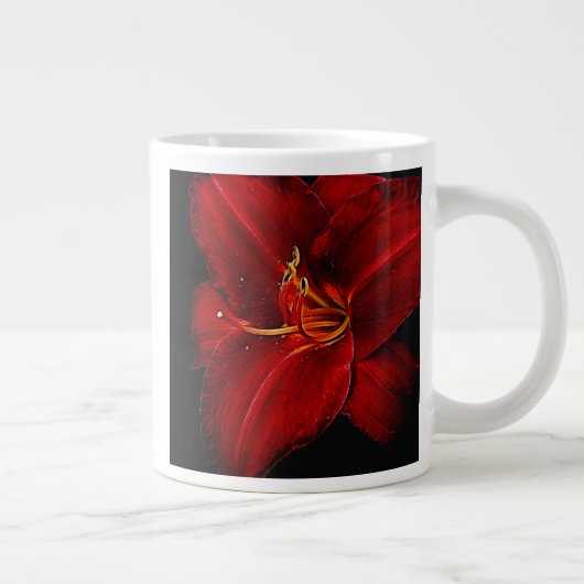 Dunkelrote Tiger-Lilie Jumbo-Tasse (Rechts)