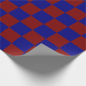 Dunkelrote und blaue Rechtecke Geschenkpapier (Ecke)