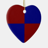 Dunkelrote und blaue Rechtecke Keramik Ornament (Rechts)