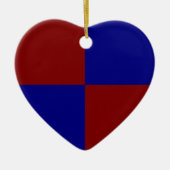 Dunkelrote und blaue Rechtecke Keramik Ornament (Vorne)