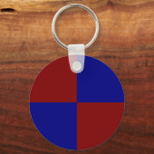 Dunkelrote und blaue Rechtecke Schlüsselanhänger (Vorderseite)