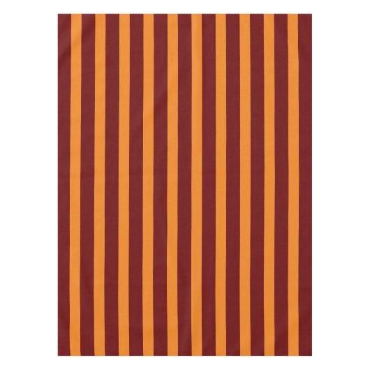 Dunkelrote und honigfarbene Streifen Tischdecke (Vorderseite)