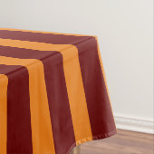 Dunkelrote und honigfarbene Streifen Tischdecke (Beispiel)