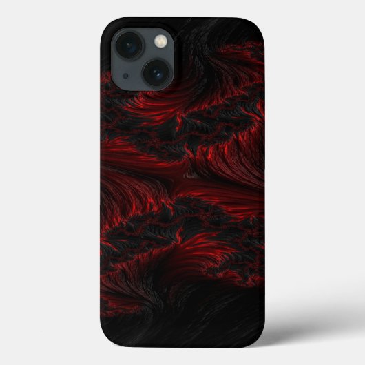 Dunkelrote und schwarze Wellen haben Tapeten Case-Mate iPhone Hülle (Rückseite)