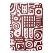 Dunkelrote und weiße Doodles 2 von 4 Badematte (Vorderseite Vertikal)