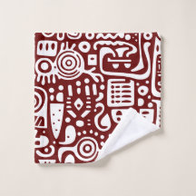 Dunkelrote und weiße Doodles 2 von 4