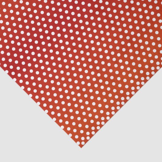 Dunkelrote und weiße Tupfen Seidenpapier (Ausschnitt)