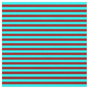 Dunkelrote und zyanfarbene Streifen Stoff