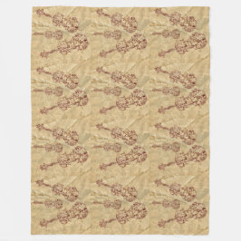 Dunkelrote Violinen-Linie, die geknitterten Fleecedecke