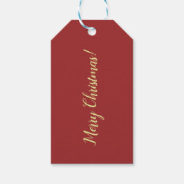 Dunkelrote Weihnachtsgeschenk-Tag Geschenkanhänger