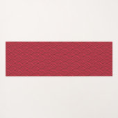 Dunkelroter Blattwirbel gemustert Yogamatte (Rückseite (Horizontal))