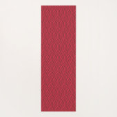 Dunkelroter Blattwirbel gemustert Yogamatte (Rückseite)