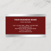 Dunkelroter Desktop-PC-Reparaturtechniker Visitenkarte (Rückseite)