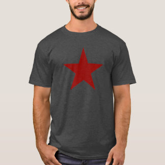 Dunkelroter Farbstern auf mehreren Farben T-Shirt