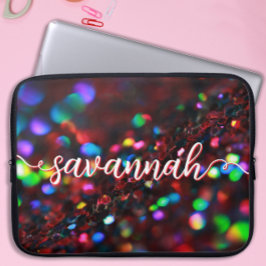 Dunkelroter Funkelschlauch Laptopschutzhülle